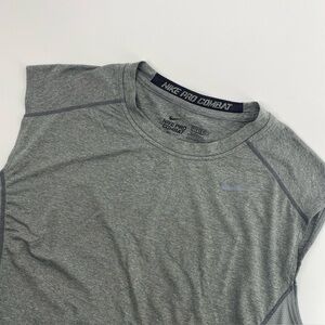 Nike Shirt Mens Large Gray Pro Combat Sleeveless Training Gym Dri Fit Arhleisure